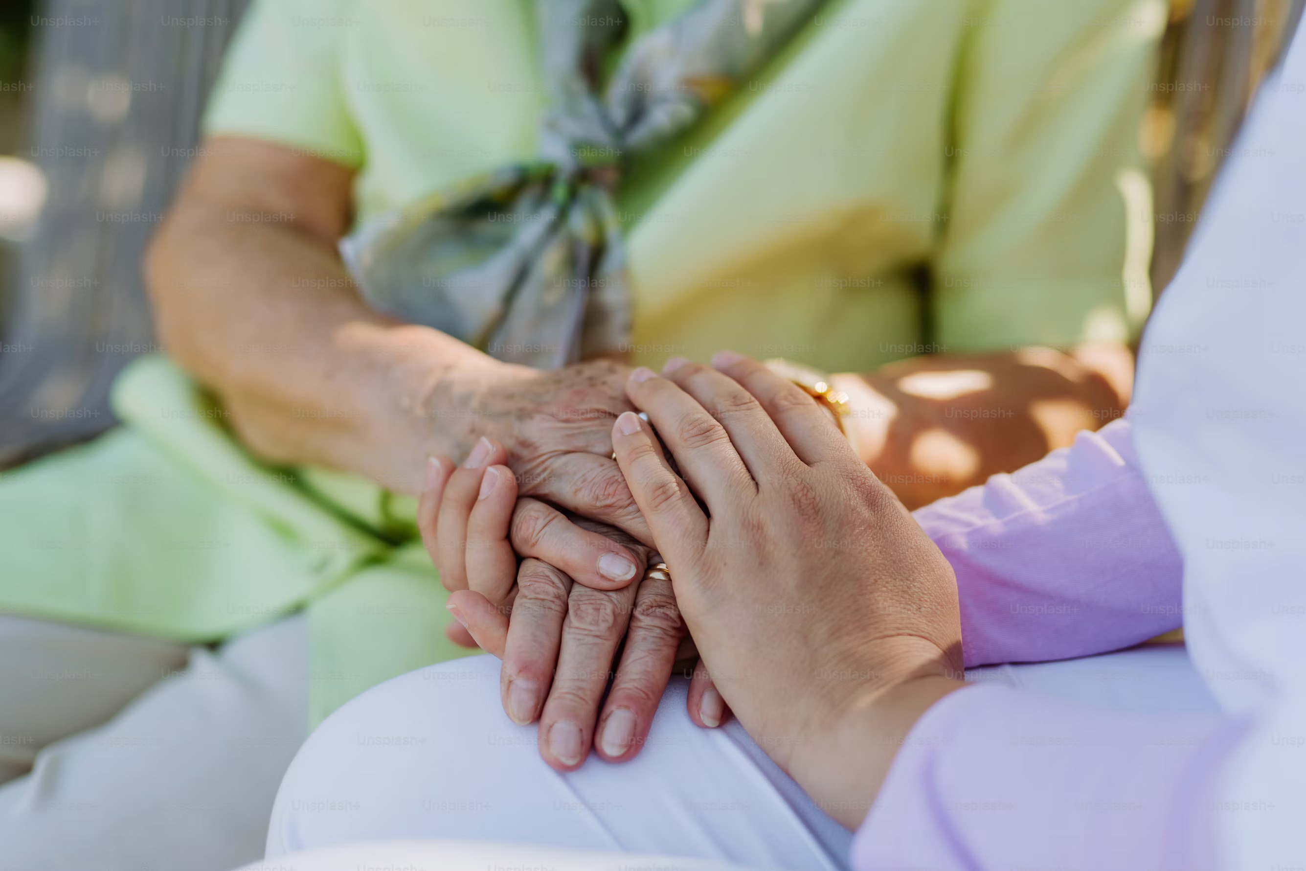 Support worker helping a client